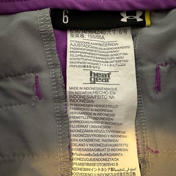 Under Armour Purple Fitted Shorts. Size 6. EUC - Picture 4 of 10